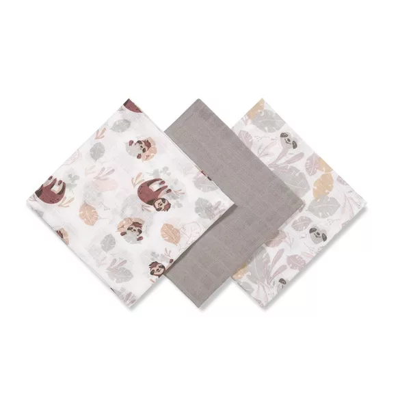 BabyOno textilná plienka farebná 3 ks - sivá 348/10