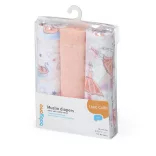 BabyOno Textilná plienka, farebná, 3 ks, ružová, 348/11
