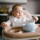 BabyOno miska so silikónovým prísavným dnom – modrá 1481/01