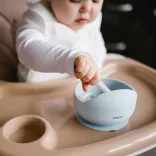 BabyOno miska so silikónovým prísavným dnom – modrá 1481/01