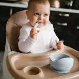 BabyOno miska so silikónovým prísavným dnom – modrá 1481/01