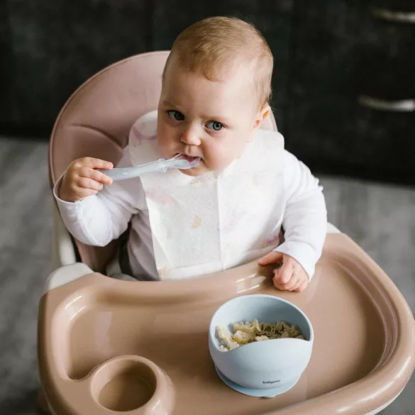 BabyOno miska so silikónovým prísavným dnom – modrá 1481/01