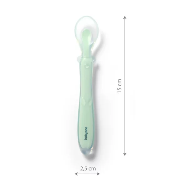 BabyOno kŕmička, silikónová, ohybná, mätová, 785/02