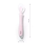 BabyOno lyžička, silikónová, ohybná, ružová, 785/03