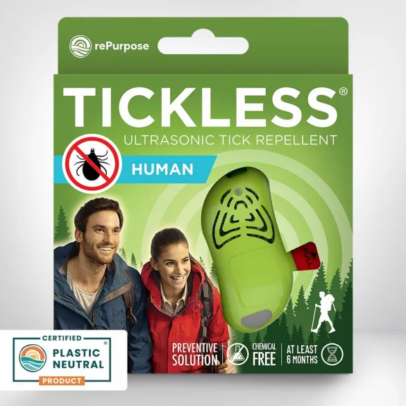 Tickless Human ultrazvukový odpudzovač kliešťov s vypínateľnou funkciou – zelený