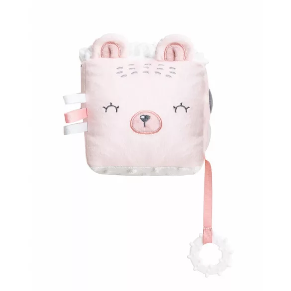 Kikkaboo plyšová hračka na rozvoj zručností, Bear With Me – ružová