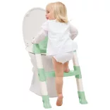 Thermobaby WC sedátko so schodíkmi Kiddy Loo - zelená farba Celadon