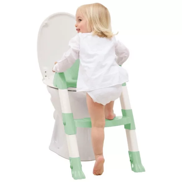 Thermobaby WC sedátko so schodíkmi Kiddy Loo - zelená farba Celadon