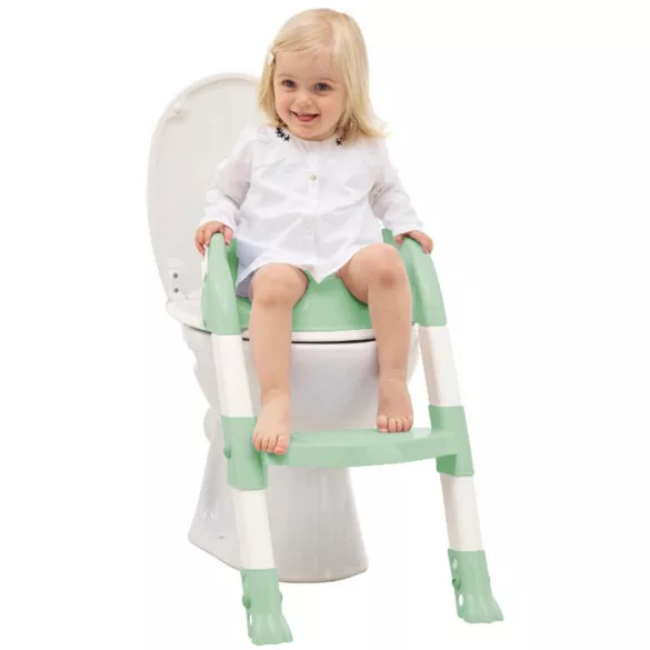 Thermobaby WC sedátko so schodíkmi Kiddy Loo - zelená farba Celadon