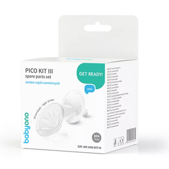 BabyOno Príslušenstvo k odsávačke, 24 mm lievik a silikónová vložka, Pico, 1485 KIT III.