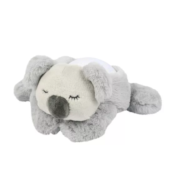 Nattou nočná lampička s projektorom a hudbou, plyšový koala – sivá