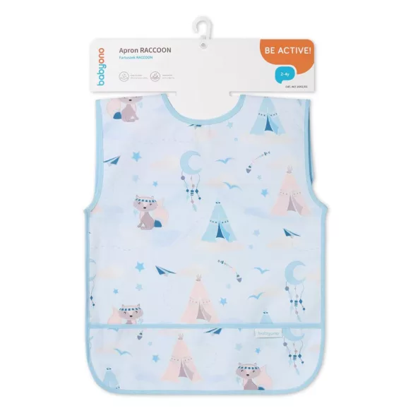 BabyOno Raccoon nepremokavá zásterka 2–4 roky 1642/01