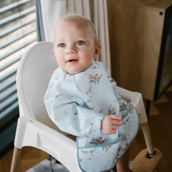 BabyOno zásterka s dlhými rukávmi, nepremokavá, 6 mesiacov – 2 roky, 1476/03 – Plane