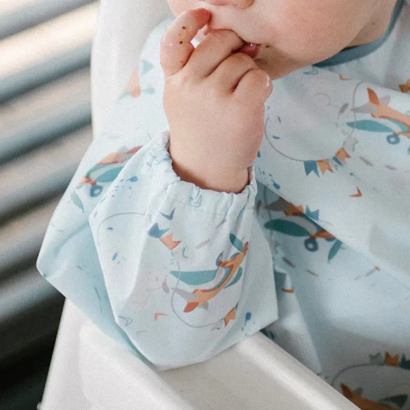 BabyOno zásterka s dlhými rukávmi, nepremokavá, 6 mesiacov – 2 roky, 1476/03 – Plane