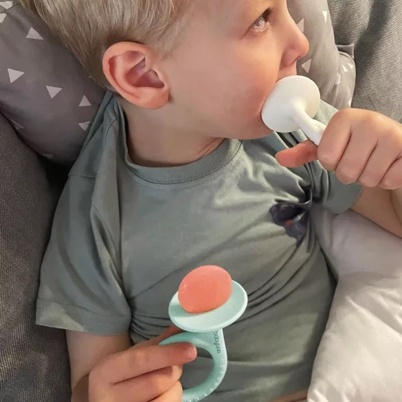 BabyOno hryzátko slimák – mäta/ružová 1597/01