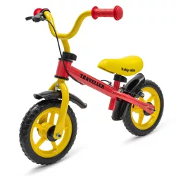   Detská odrážadlo Baby Mix Traveller s brzdou – červená