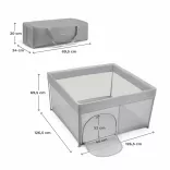 Cestovný ohrádka Kinderkraft 127 x 127 cm Ziki – sivá