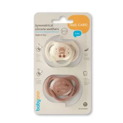  BabyOno symetrická silikónová dvojitá cumlík Sweet Love 0–6 mesiacov 1669/01