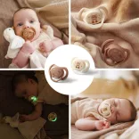 BabyOno symetrická silikónová dvojitá cumlík Sweet Love 0–6 mesiacov 1669/01