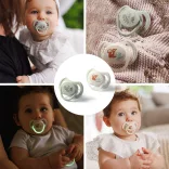 BabyOno symetrický silikónový dvojitý cumlík So Cute 6–18 mesiacov 1669/02
