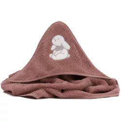   Fillikid uterák s kapucňou 75x75, zajačik, ružový, 1032-52