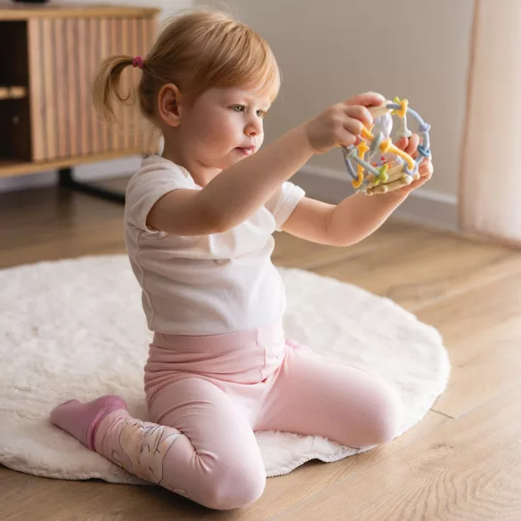 BabyOno hrkálka a hryzátko v tvare lopty s presýpacími hodinami 1660