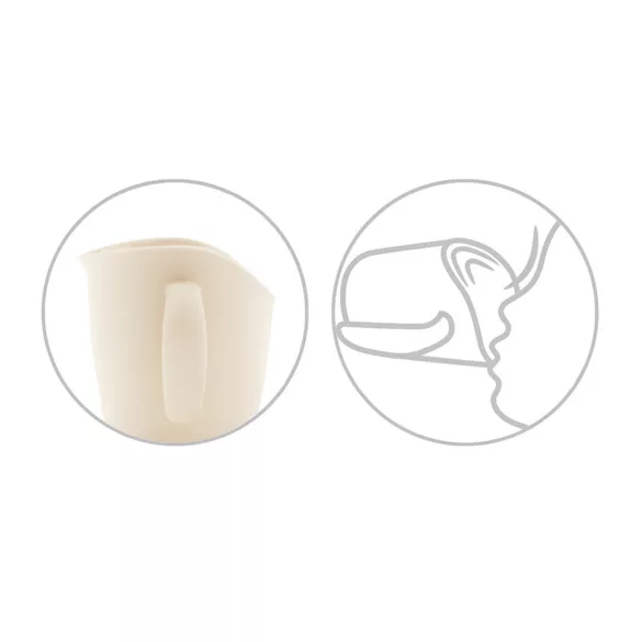 BabyOno detský pohárik – ergonomický, od 6 mesiacov, béžový 1463/09