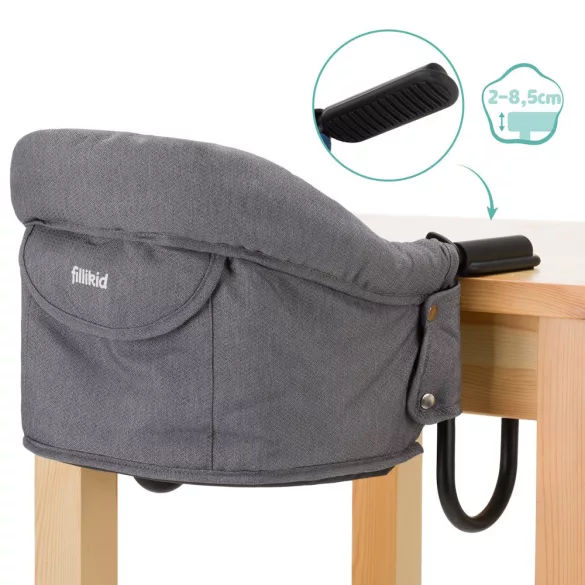 Stolová detská stolička Fillikid Comfort, sivá 399-07
