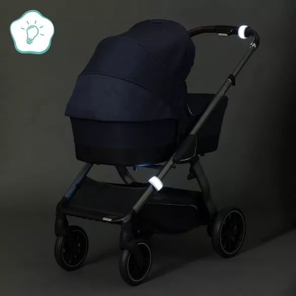 Fillikid pás s LED osvetlením pre kočík, biely 599-05