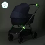 Fillikid pás s LED osvetlením na detský kočík, žltý 599-08