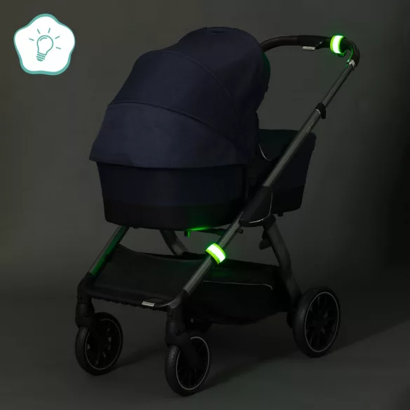 Fillikid pás s LED osvetlením na detský kočík, žltý 599-08