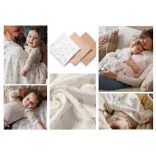 BabyOno textilná plienka, farebná, 3 ks, zvrásnený mušelín, béžová, 828/02