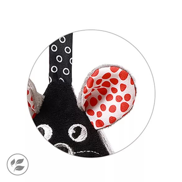 BabyOno zavesená hrkálka s kontrastnými farbami MOUSE 1676