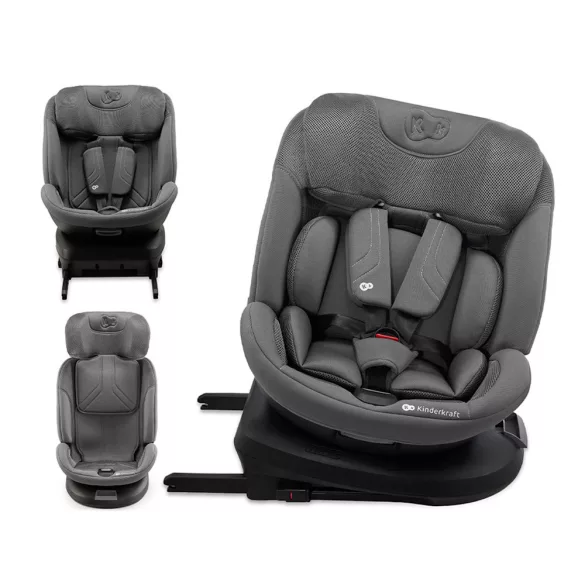 Detská autosedačka Kinderkraft Xpedition 3 i-Size 360° Isofix 40–150 cm, sivá