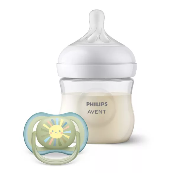 Philips AVENT fľaša Natural Response 125 ml a Ultra Air 0–6 mesiacov s hračkou na cumlíku
