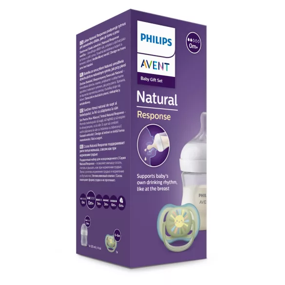 Philips AVENT fľaša Natural Response 125 ml a Ultra Air 0–6 mesiacov s hračkou na cumlíku