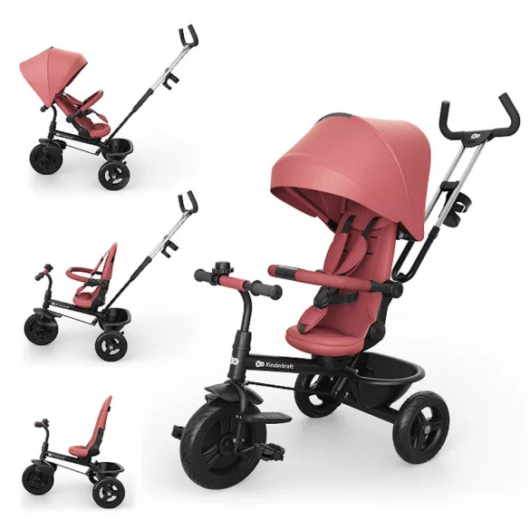 Kinderkraft trojkolka Aston 2 Plus ružová