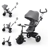 Trojkolesový bicykel Kinderkraft Aston 2 Plus, sivý