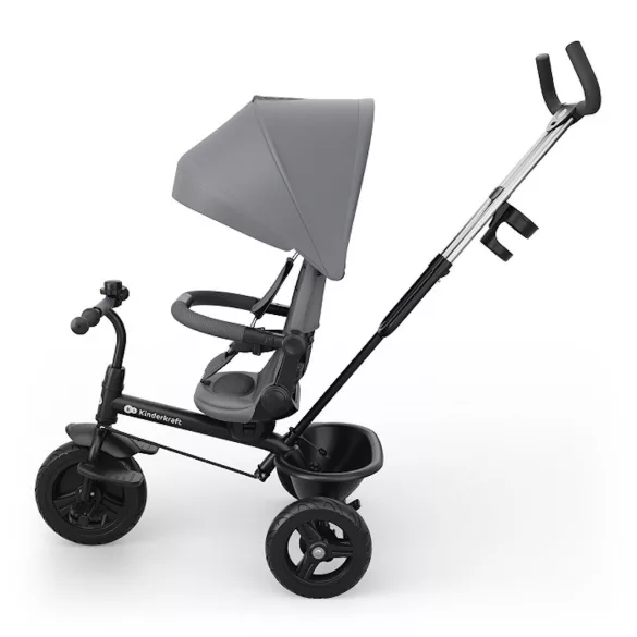 Trojkolesový bicykel Kinderkraft Aston 2 Plus, sivý