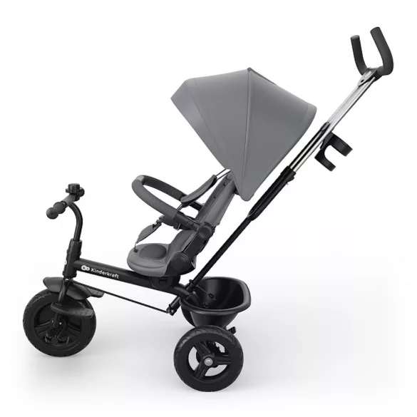 Trojkolesový bicykel Kinderkraft Aston 2 Plus, sivý