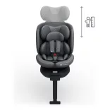 Detská autosedačka Kinderkraft I-360 Plus 2 i-Size Isofix 40–150 cm, sivá