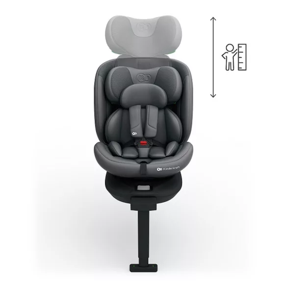 Detská autosedačka Kinderkraft I-360 Plus 2 i-Size Isofix 40–150 cm, sivá