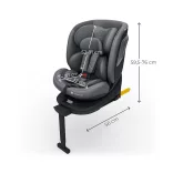 Detská autosedačka Kinderkraft I-360 Plus 2 i-Size Isofix 40–150 cm, sivá