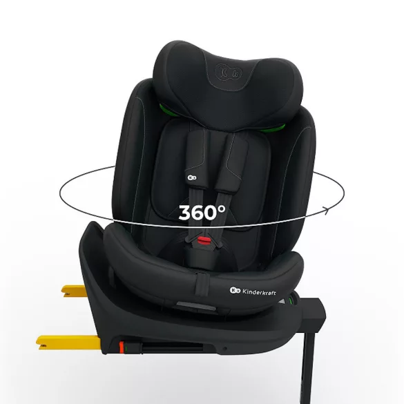 Detská autosedačka Kinderkraft I-360 Plus 2 i-Size s upevnením Isofix 40–150 cm, čierna
