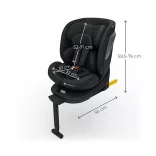 Detská autosedačka Kinderkraft I-360 Plus 2 i-Size s upevnením Isofix 40–150 cm, čierna