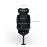 Detská autosedačka Kinderkraft I-360 Plus 2 i-Size s upevnením Isofix 40–150 cm, čierna