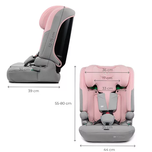 Detská autosedačka Kinderkraft I-COMFY i-Size 76–150 cm, ružová