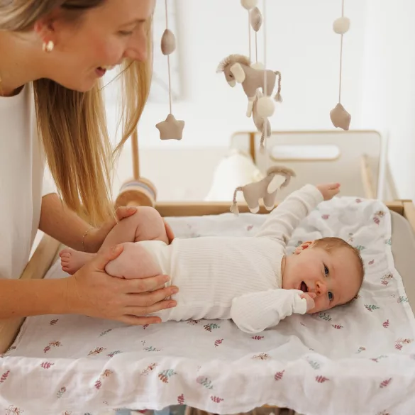 BabyOno farebná textilná plienka, 3 ks, bambusová, ružová, 397/14