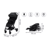 Športový kočík Fill Rover čierny K868-06