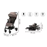 Športový kočík Fill Rover taupe K868-29
